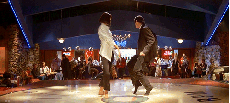 John Travolta et Uma Thurman dansent dans Pulp Fiction 