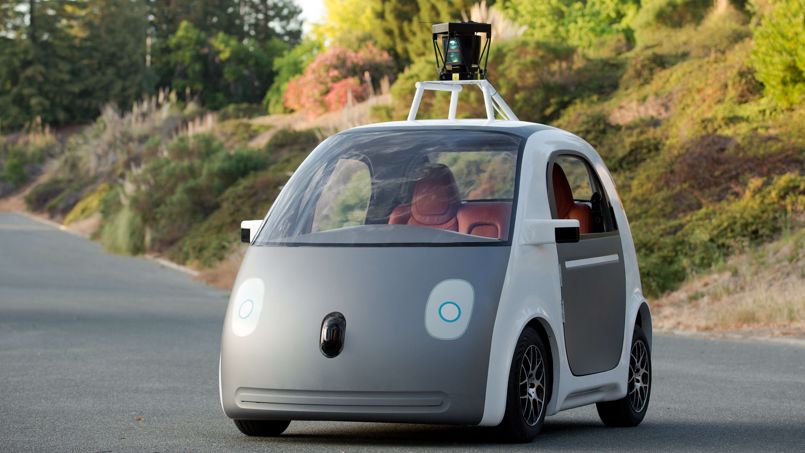 Google's own self-driving cars, no steering wheel